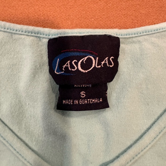 Las Olas Turquoise Sleeveless Top - size small - Picture 5 of 8